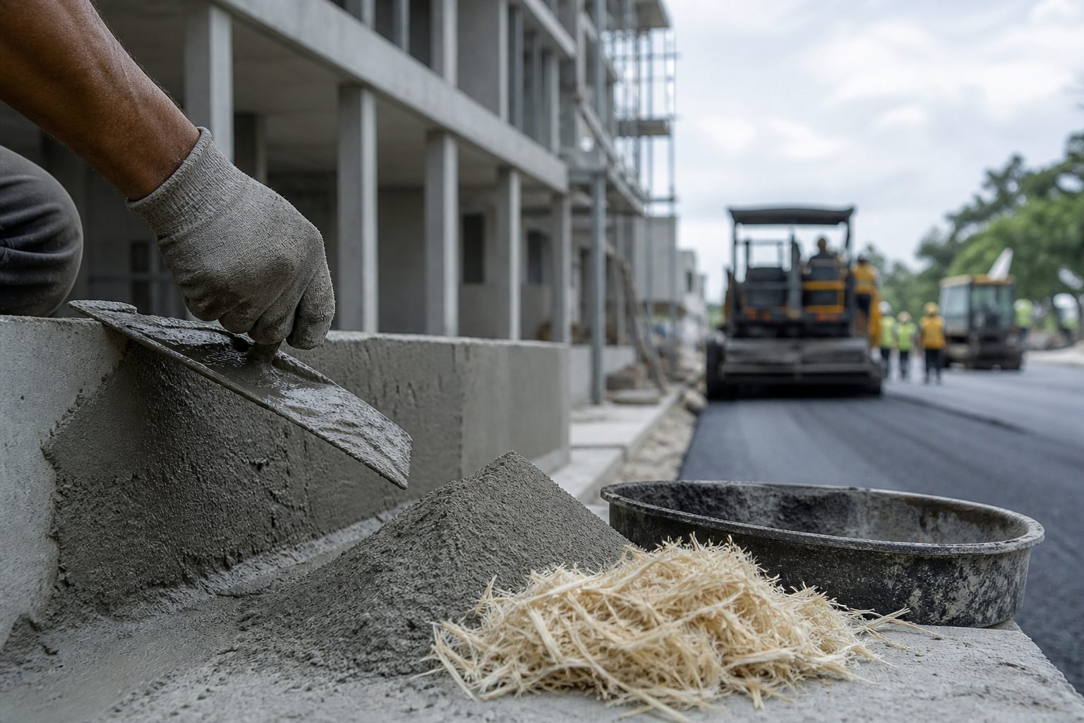 Industrial applications: cellulose fiber in construction chemicals and asphalt systems